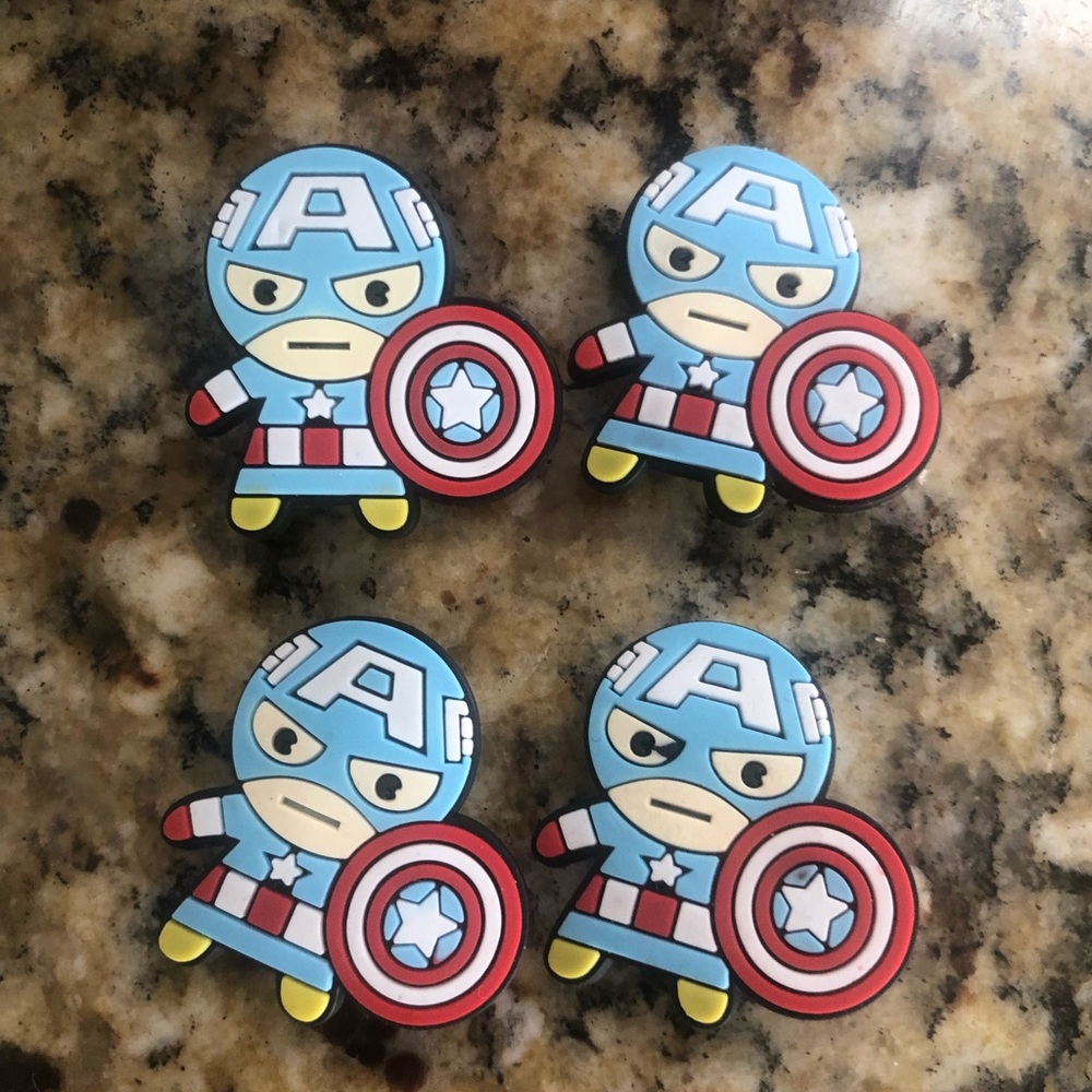 Captain America croc charms